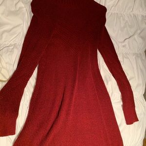 American Eagle Wine Colored Sweater Dress